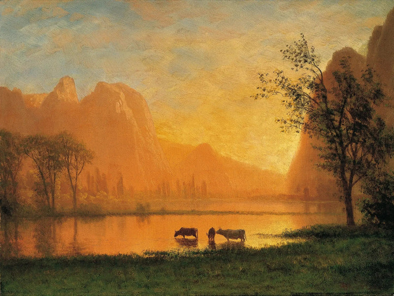 Pôr do sol em Yosemite - Albert Bierstadt