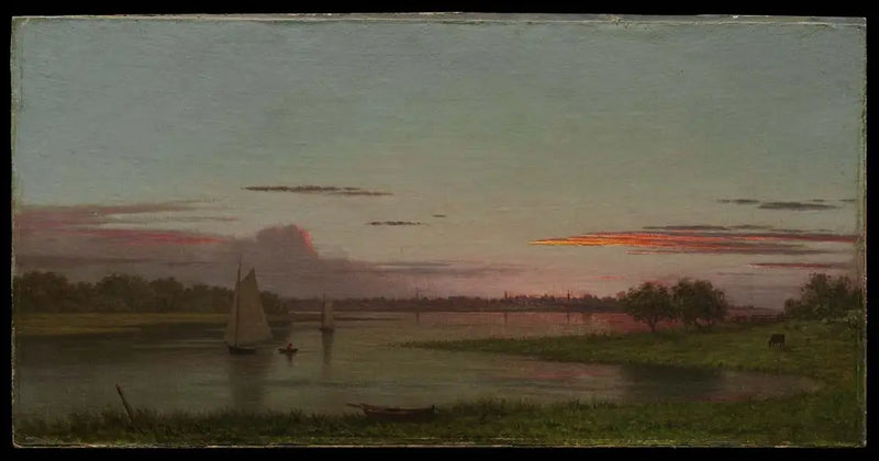 Pôr do sol, Black Rock, Connecticut - Martin Johnson Heade