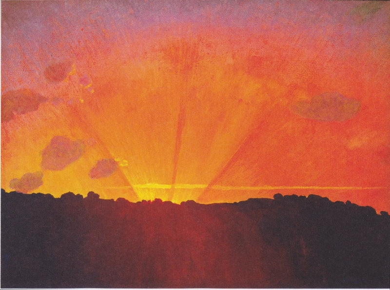 Pôr do sol, céu laranja - Félix Vallotton