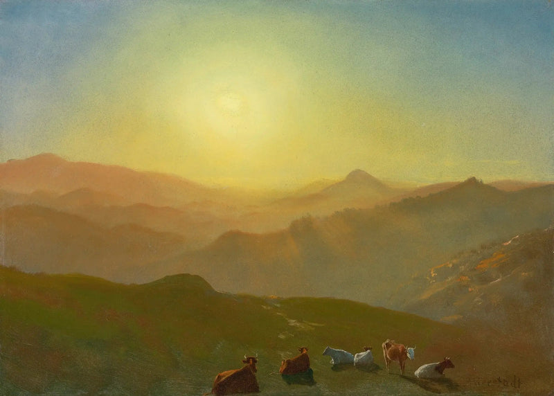 Pôr do sol, Clay Street Hill, São Francisco - Albert Bierstadt