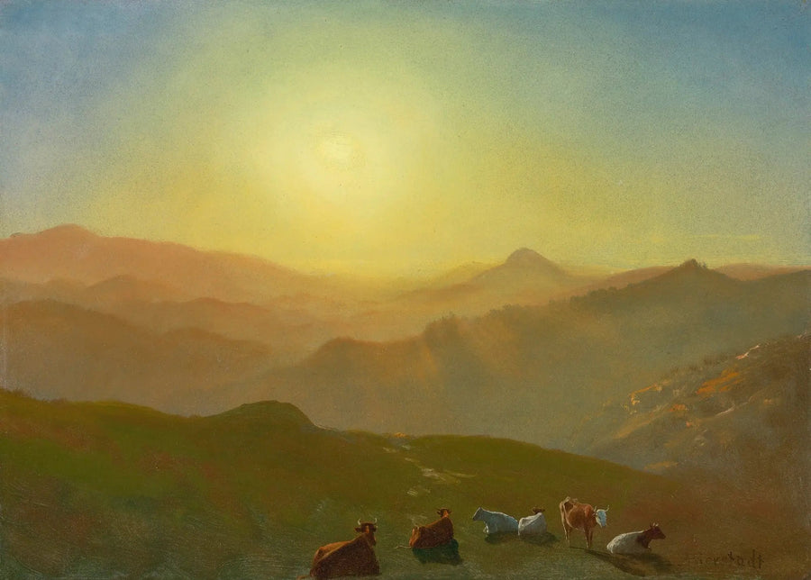Pôr do sol, Clay Street Hill, São Francisco - Albert Bierstadt