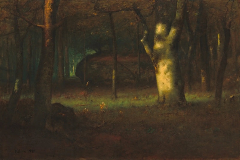 Pôr do sol na floresta - George Inness