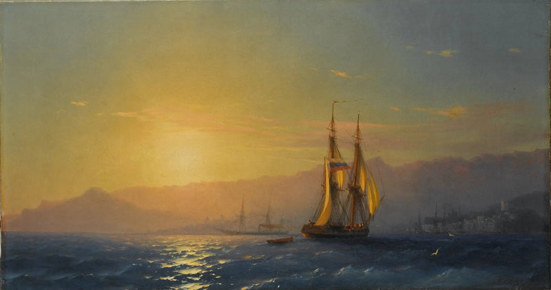 Pôr do sol no mar - Ivan Aïvazovski