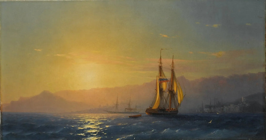 Pôr do sol no mar - Ivan Aïvazovski