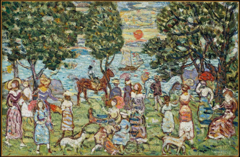 Pôr do sol - Maurice Prendergast