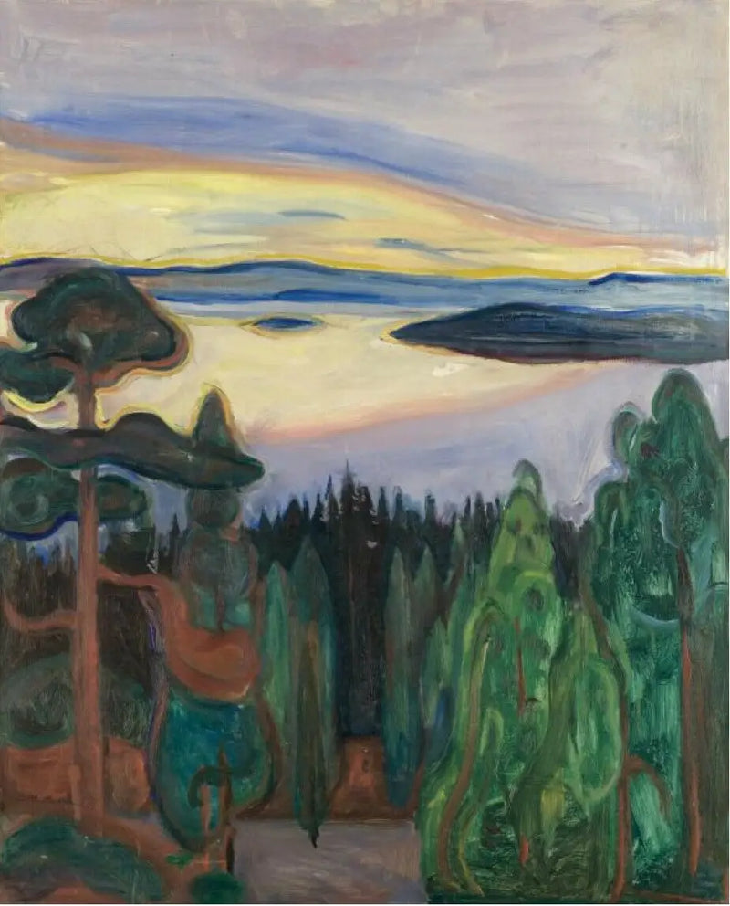 Pôr do sol, Nordstrand - Edvard Munch