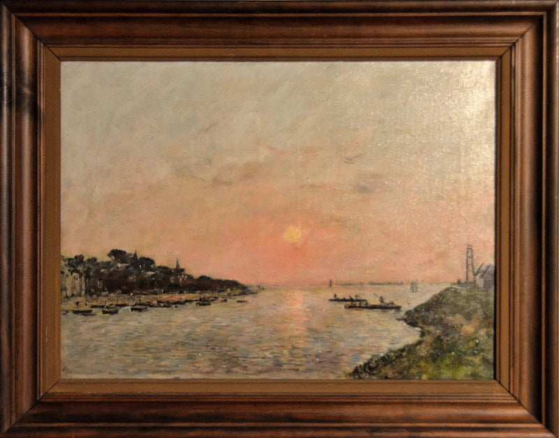 Pôr do sol, Saint-Valéry-sur-Somme - Eugène Boudin