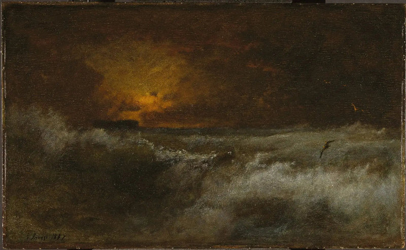 Pôr do sol no mar - George Inness