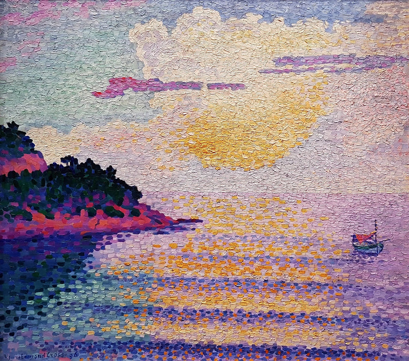 Pôr do sol sobre o mar - Henri-Edmond Cross