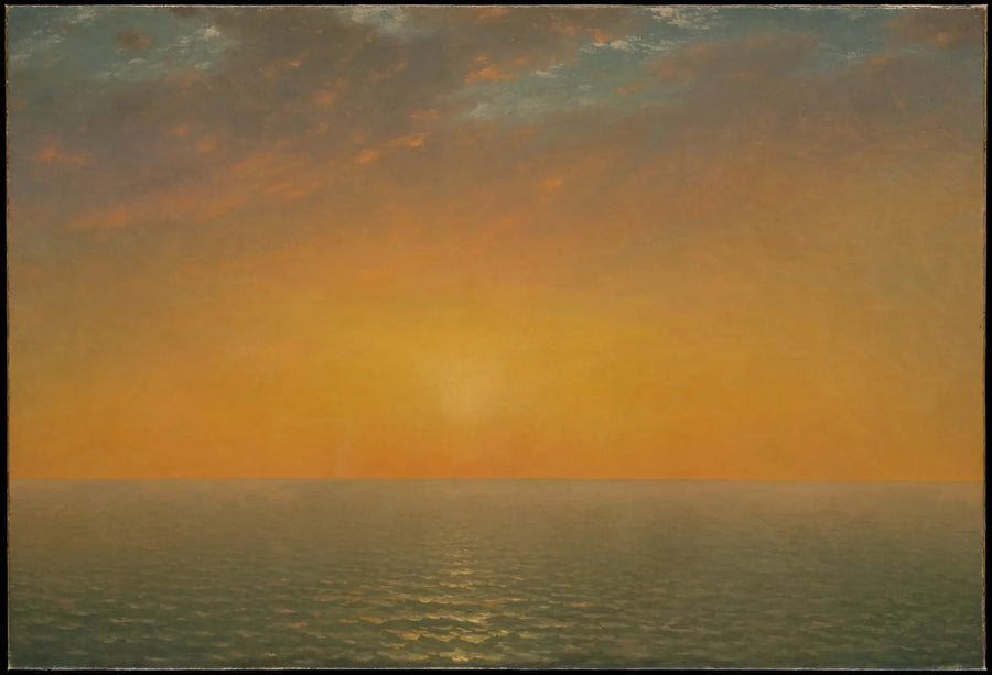Pôr do sol no mar - John Frederick Kensett