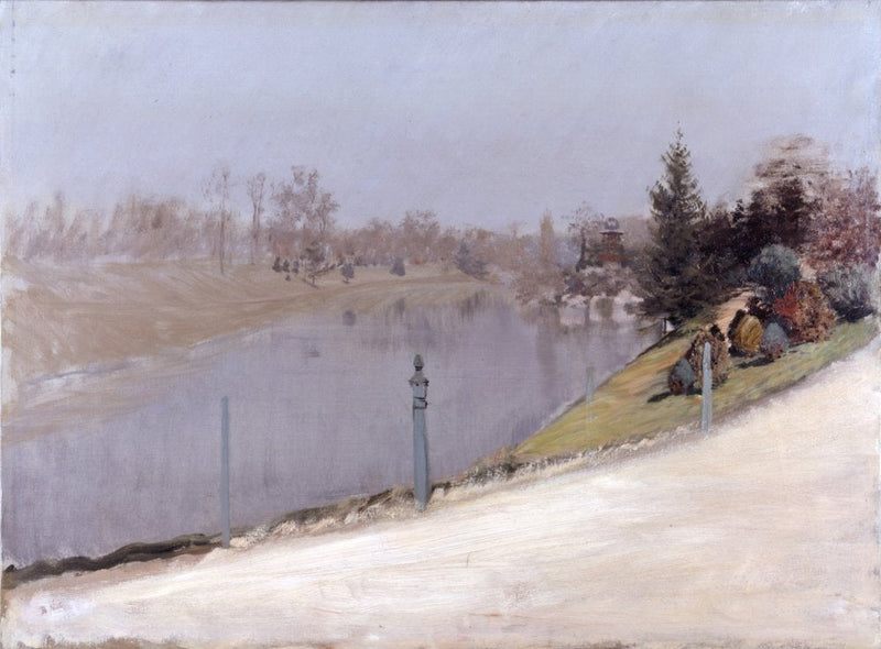Pôr do sol sobre o Sena - Giuseppe De Nittis