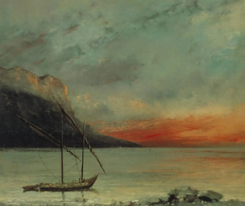Pôr do sol sobre o Léman - Gustave Courbet