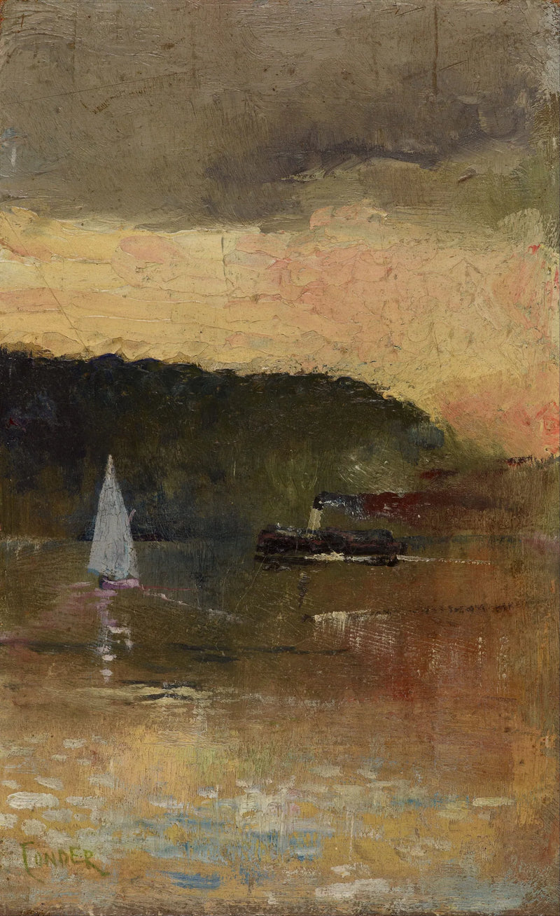 Pôr do sol no porto de Sydney - Charles Conder