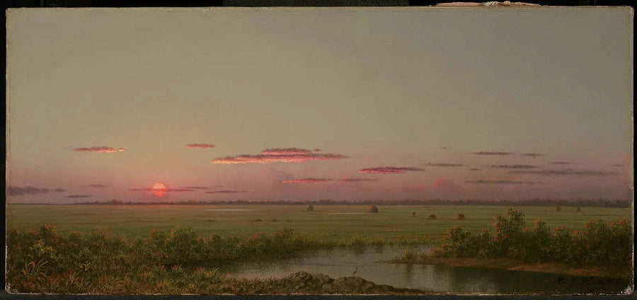 Pôr do sol em Long Beach - Martin Johnson Heade