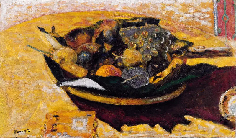 Taça de frutas sobre uma mesa - Pierre Bonnard