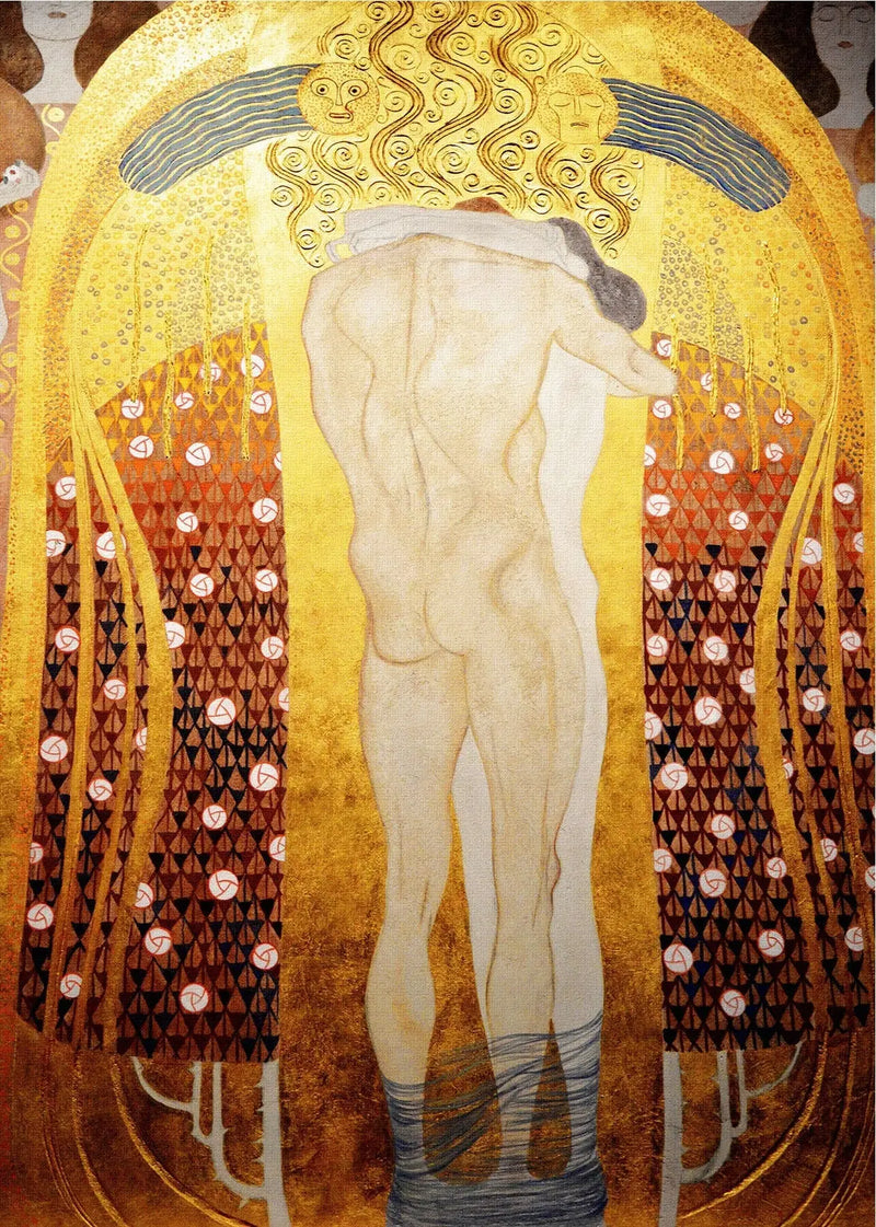 Casal entrelaçado (Friso Beethoven) - Gustav Klimt