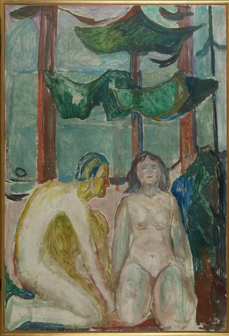 Casal nu sob as árvores - Edvard Munch