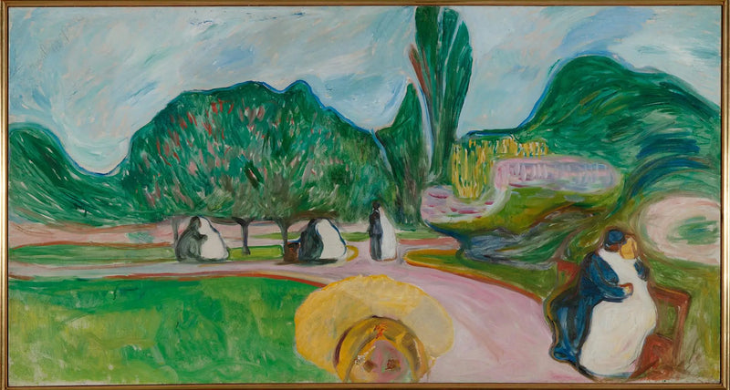 Casais se beijando no parque (Frise Linde) - Edvard Munch