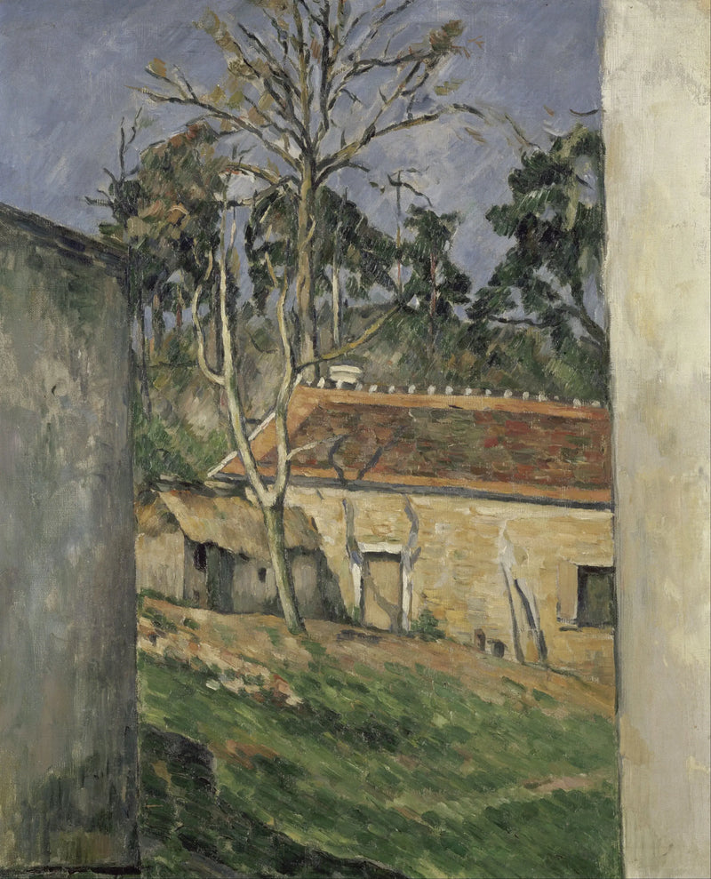 Pátio de fazenda em Auvers - Paul Cézanne