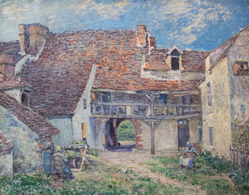 Cour de ferme em Saint-Mammès - Alfred Sisley