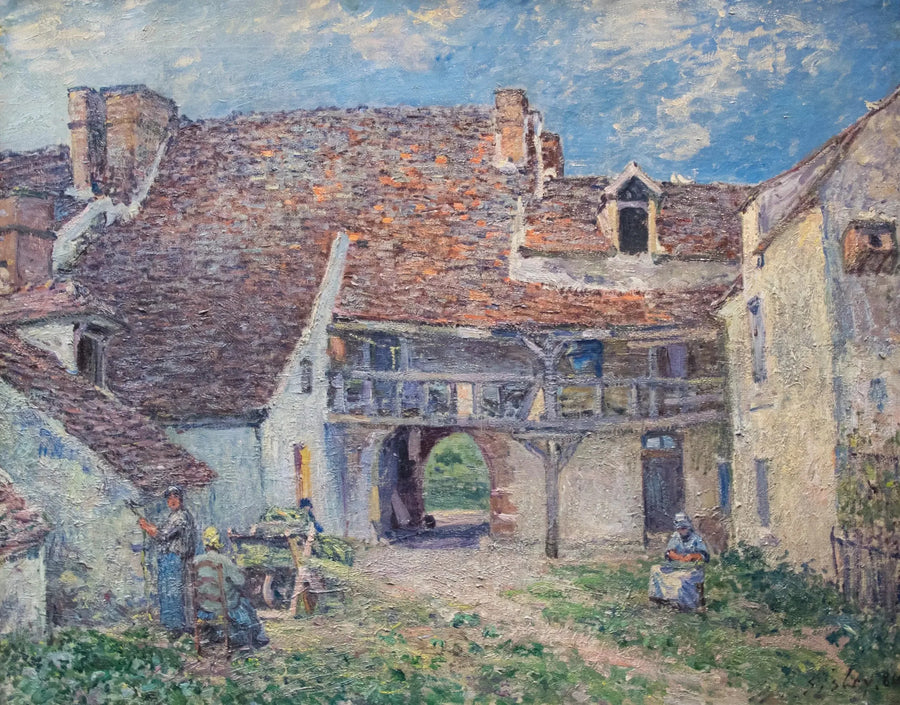 Cour de ferme em Saint-Mammès - Alfred Sisley
