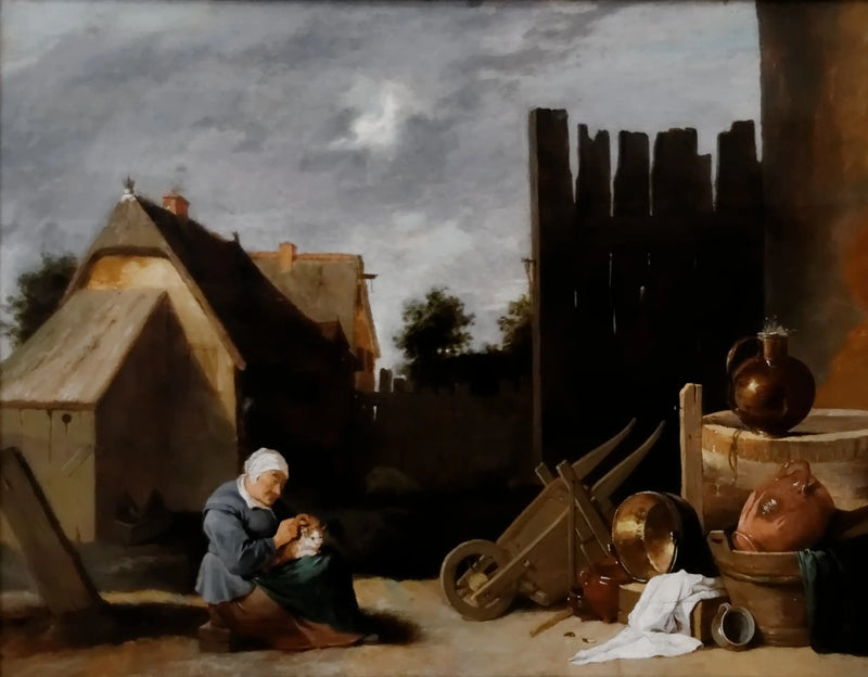 Pátio de fazenda - David Teniers, o Jovem