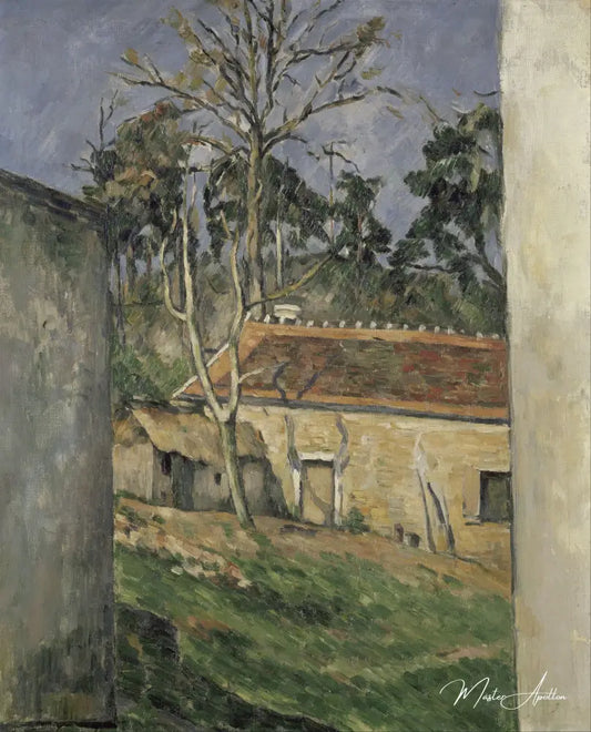 Cour de ferme - Paul Cézanne - Reproductions de tableaux et peintures haut de gamme