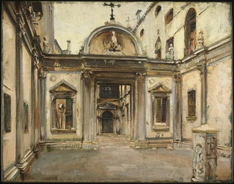 Cour da Scuola Grande di San Giovanni Evangelista, Veneza, Itália. - John Singer Sargent