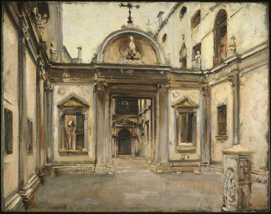 Cour da Scuola Grande di San Giovanni Evangelista, Veneza, Itália. - John Singer Sargent