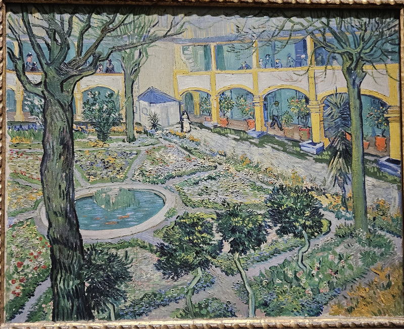 O pátio do hospital de Arles - Vincent van Gogh