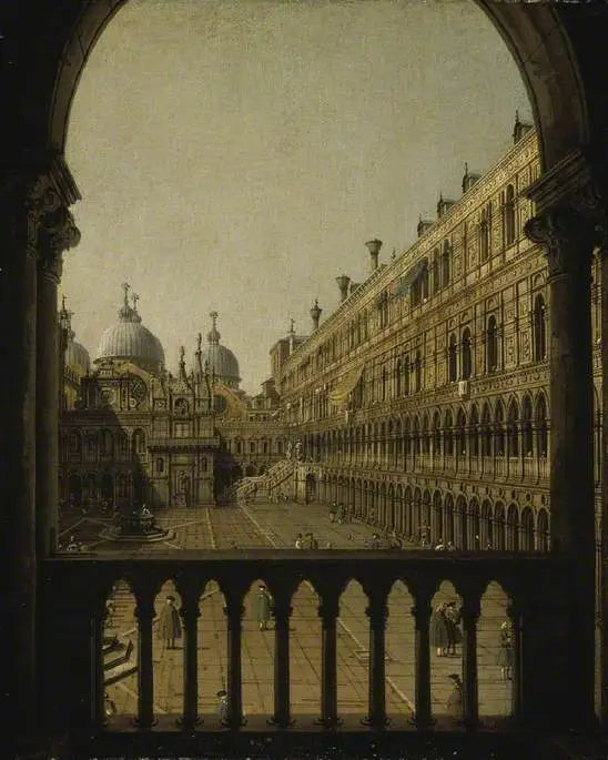 Pátio interno do Palácio dos Doges, Veneza - Canaletto