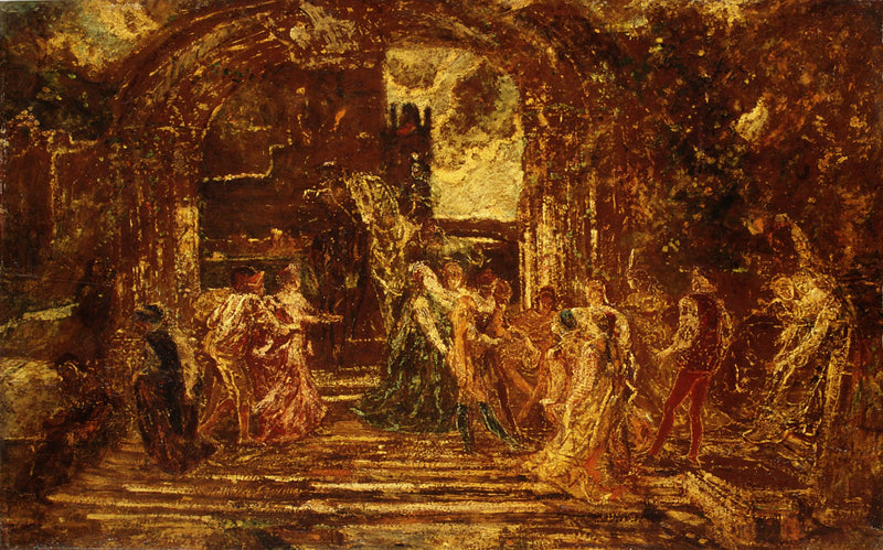 La Cour de la Princesse - Adolphe Monticelli