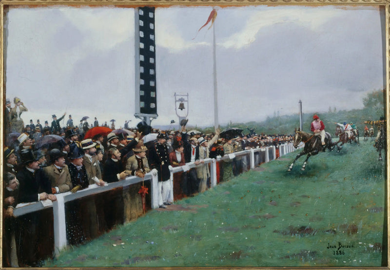 Corrida em Longchamp; chegada na linha - Jean Béraud