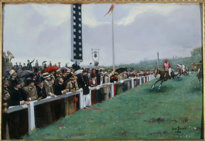 Corrida em Longchamp; chegada na linha - Jean Béraud