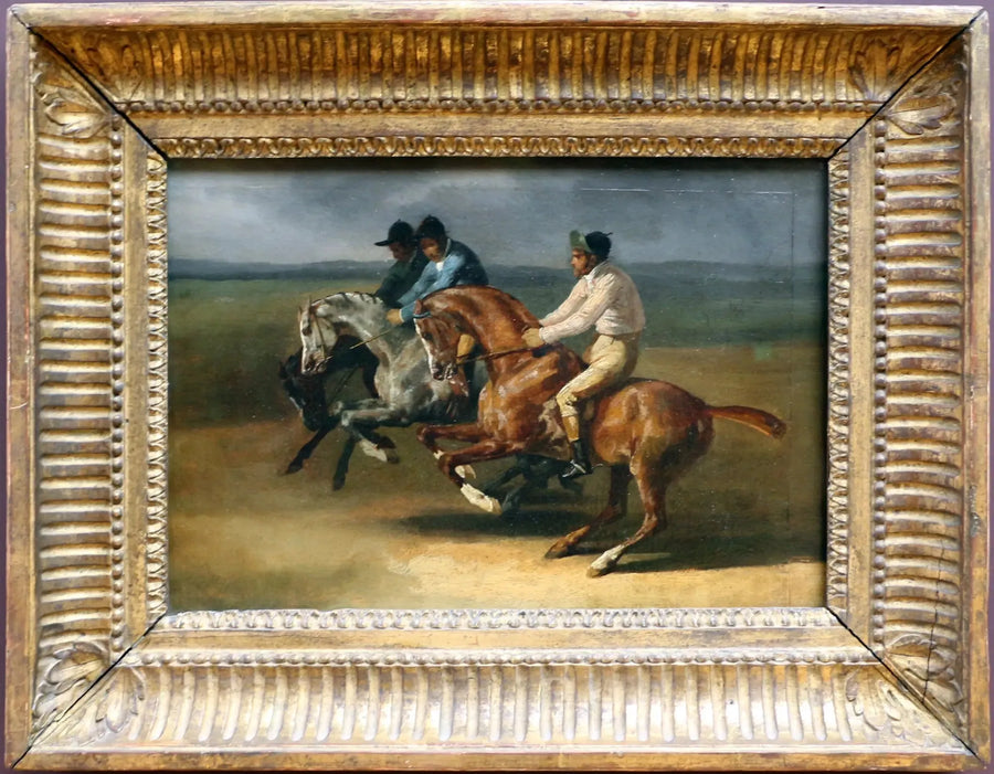 Corrida de cavalos montados - Théodore Géricault