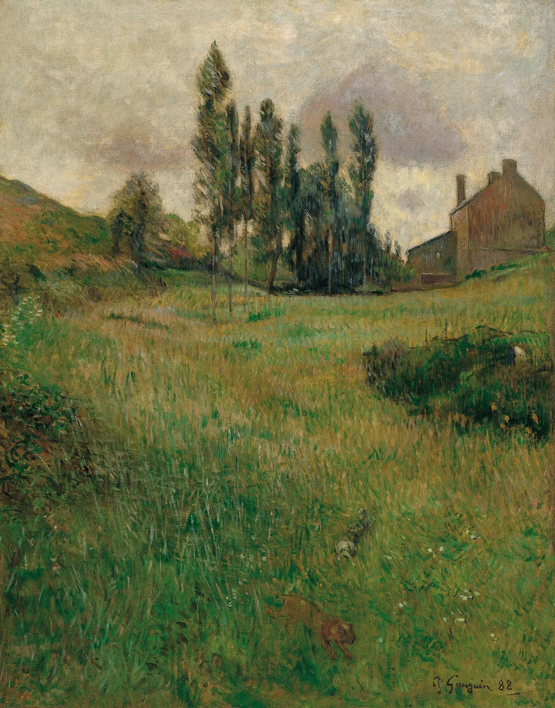 Corrida de cães na pradaria - Paul Gauguin