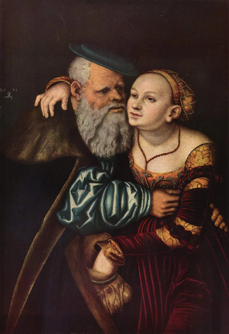 Cortisana e ancião - Lucas Cranach, o Velho