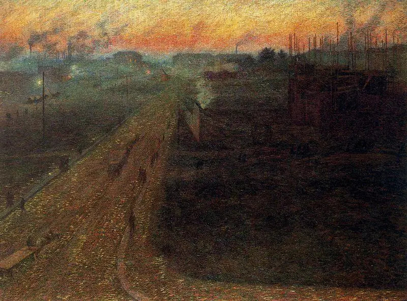 Crepúsculo na Porta Romana - Umberto Boccioni