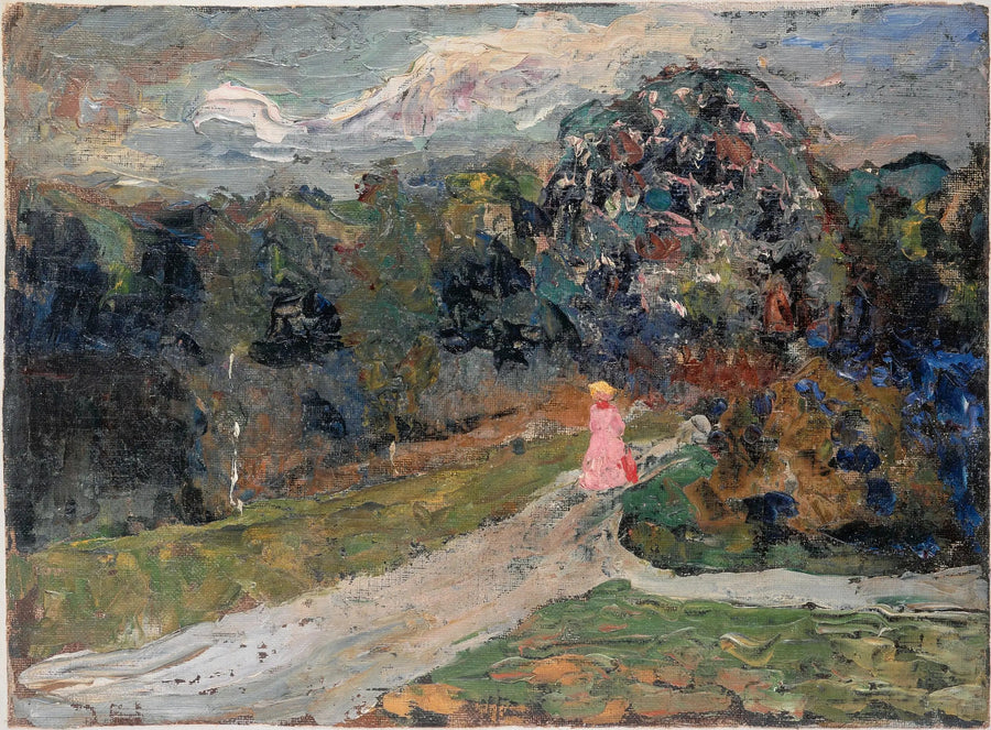 Crepúsculo no jardim inglês, Munique - Vassily Kandinsky