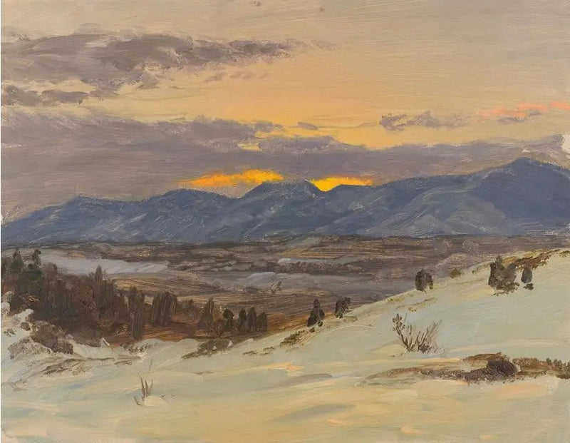 Crepúsculo de inverno de Olana - Frederic Edwin Church