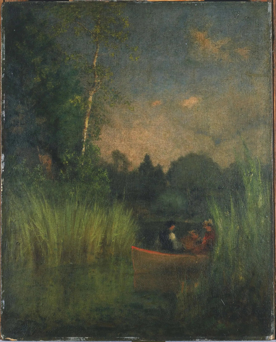 Crepúsculo entre os juncos (baía de Alexandria) - George Inness