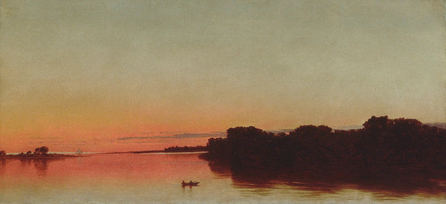 Crepúsculo sobre o Sound, Darien, Connecticut - John Frederick Kensett