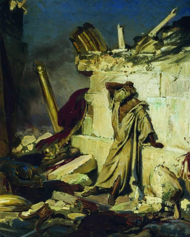 Cri du prophète Jérémie sur les ruines de Jérusalem - Ilya Repin - Alpha Reproduction