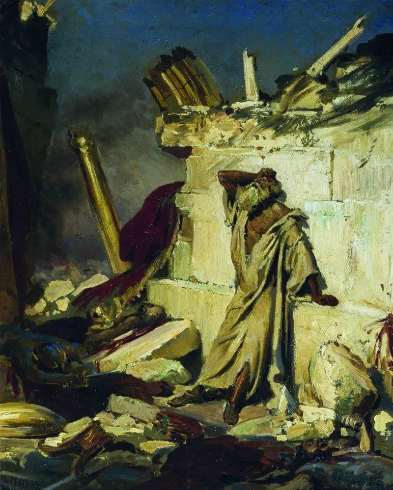 Cântico do Profeta Jeremias sobre as ruínas de Jerusalém - Ilya Repin