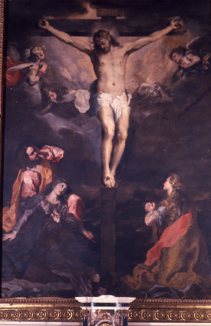 Crocifisso com a Madonna, São João e Maria Madalena - Federico Barroci
