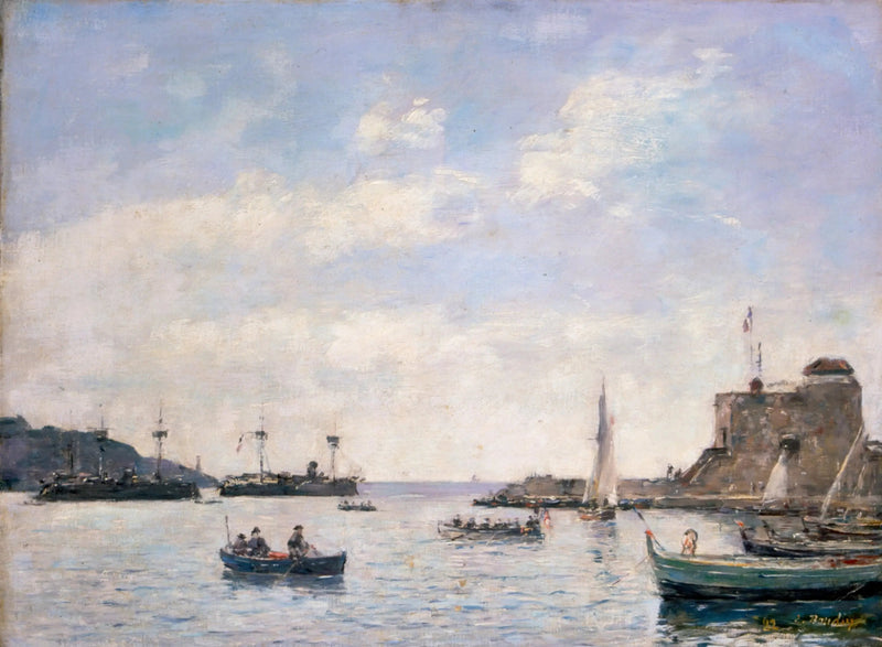 Cruzadores em Villefranche - Eugène Boudin