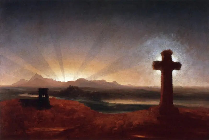 Cruz ao pôr do sol - Thomas Cole