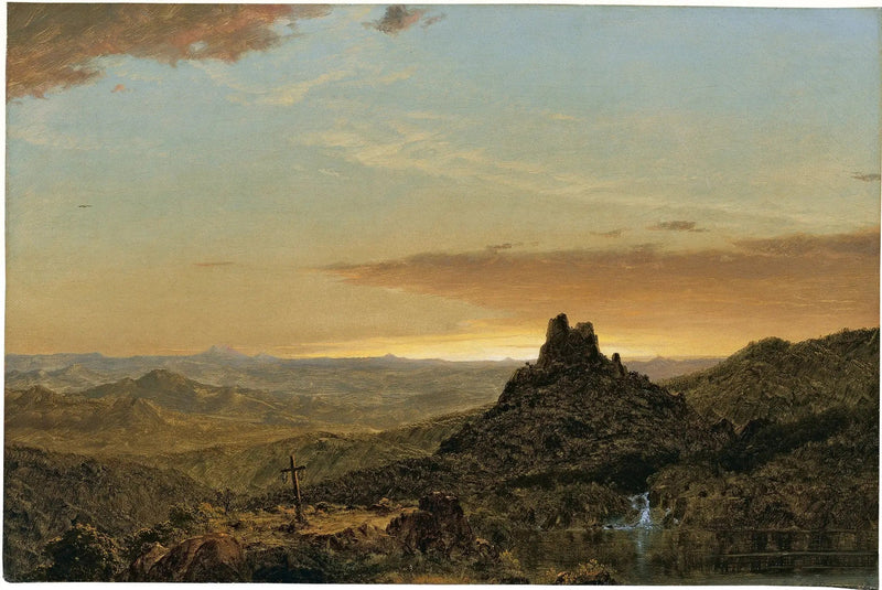Cruz em uma paisagem agreste - Frederic Edwin Church