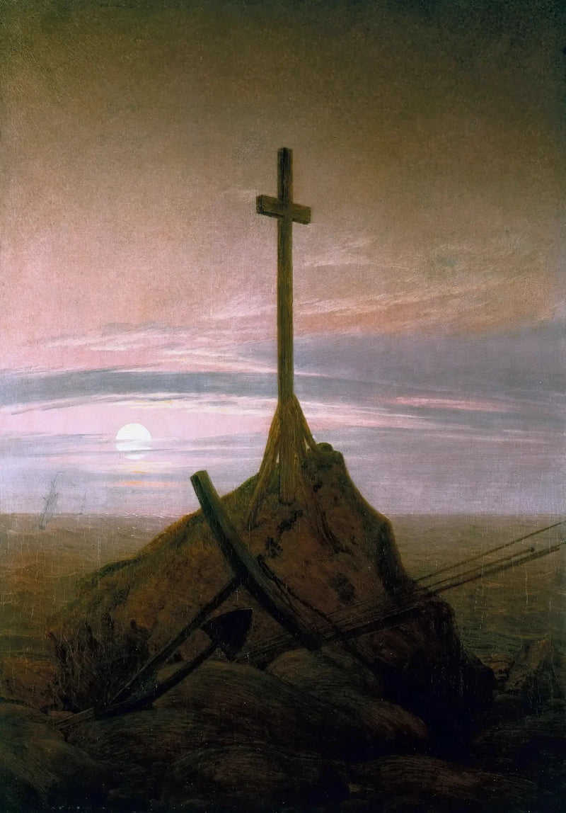 Cruz sobre o mar Báltico - Caspar David Friedrich