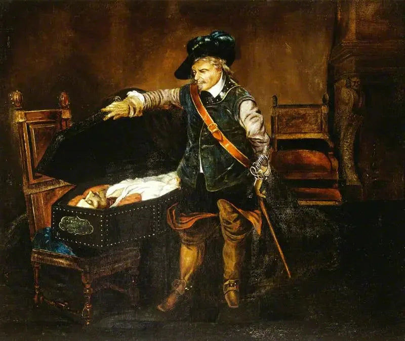 Cromwell contemplando o corpo de Carlos I - Paul Delaroche